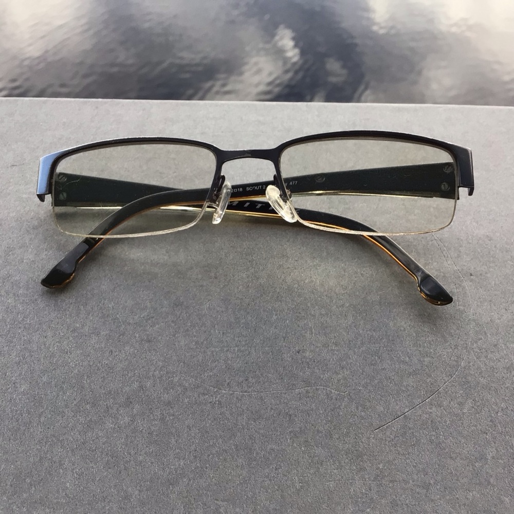 SMITH Eyeglasses Scout 2 Dark Gray 477 Semi Rimless Frames with Metal Base